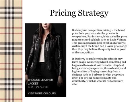 pricing policy objective burberry|Burberry strategy.